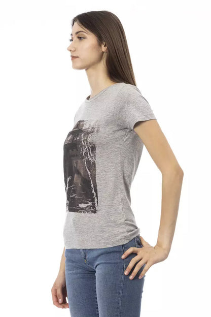  - Gray Cotton Women Top