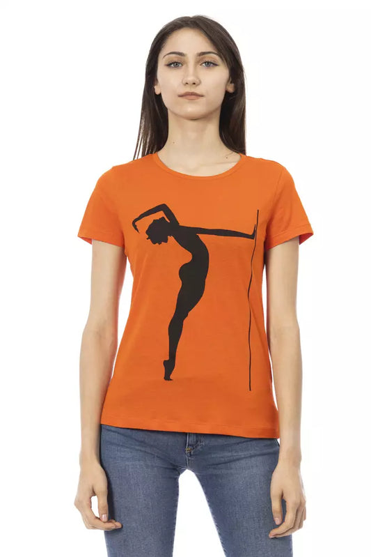  - Orange Cotton Women Top