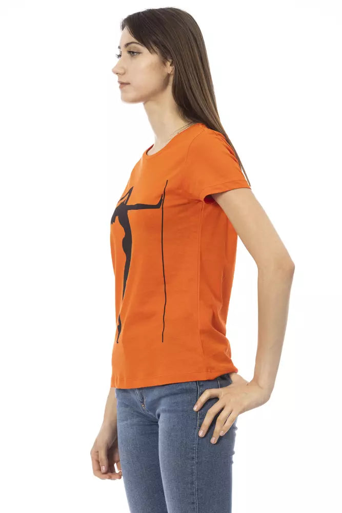  - Orange Cotton Women Top