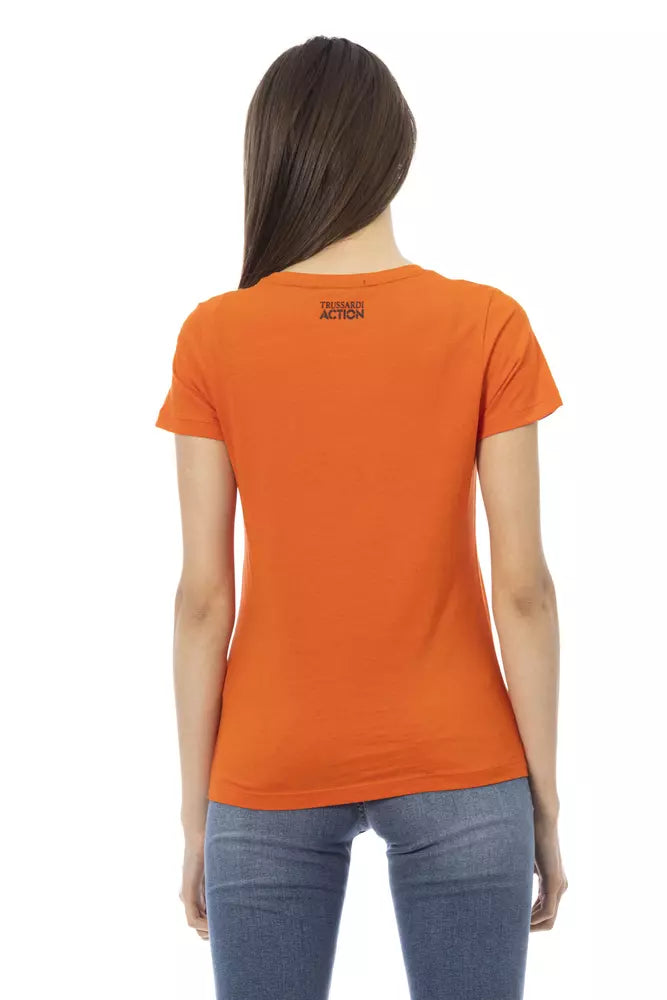  - Orange Cotton Women Top