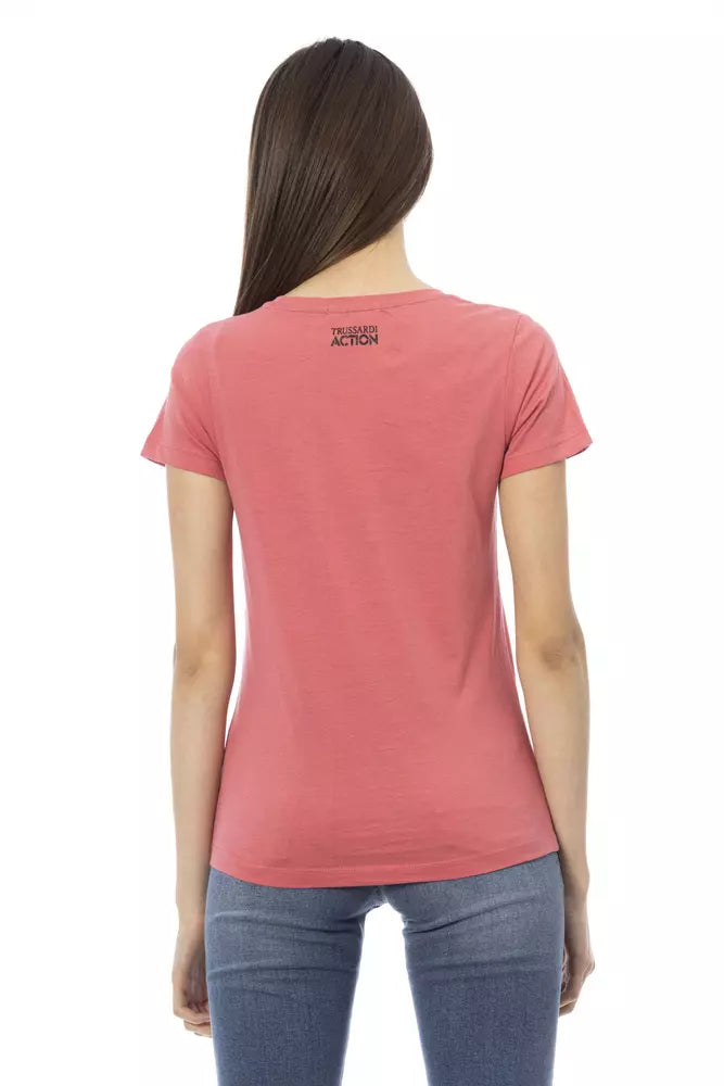  - Pink Cotton Women Top