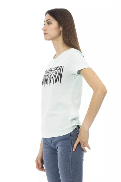  - Light Blue Cotton Women Top