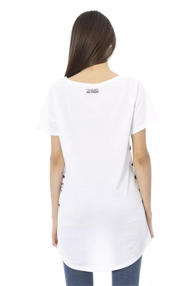  - White Cotton Women Top