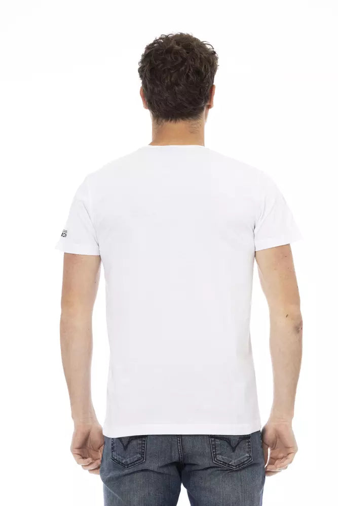  - White Cotton Men T-Shirt