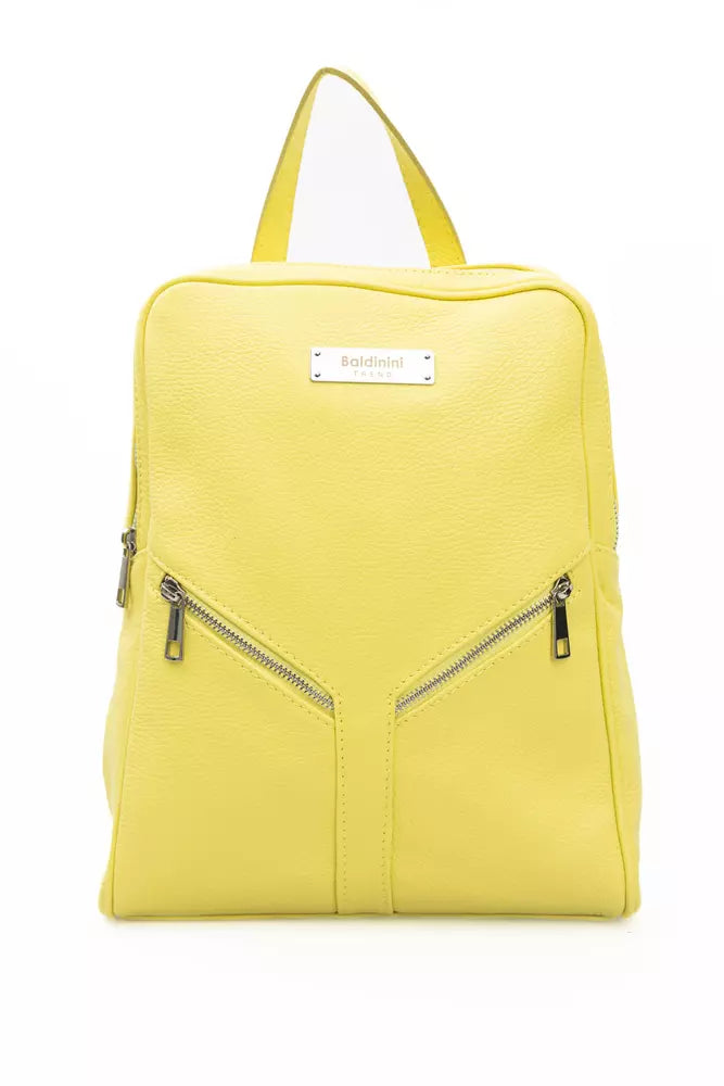  - Sunshine Yellow Leather Backpack