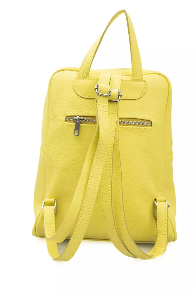  - Sunshine Yellow Leather Backpack