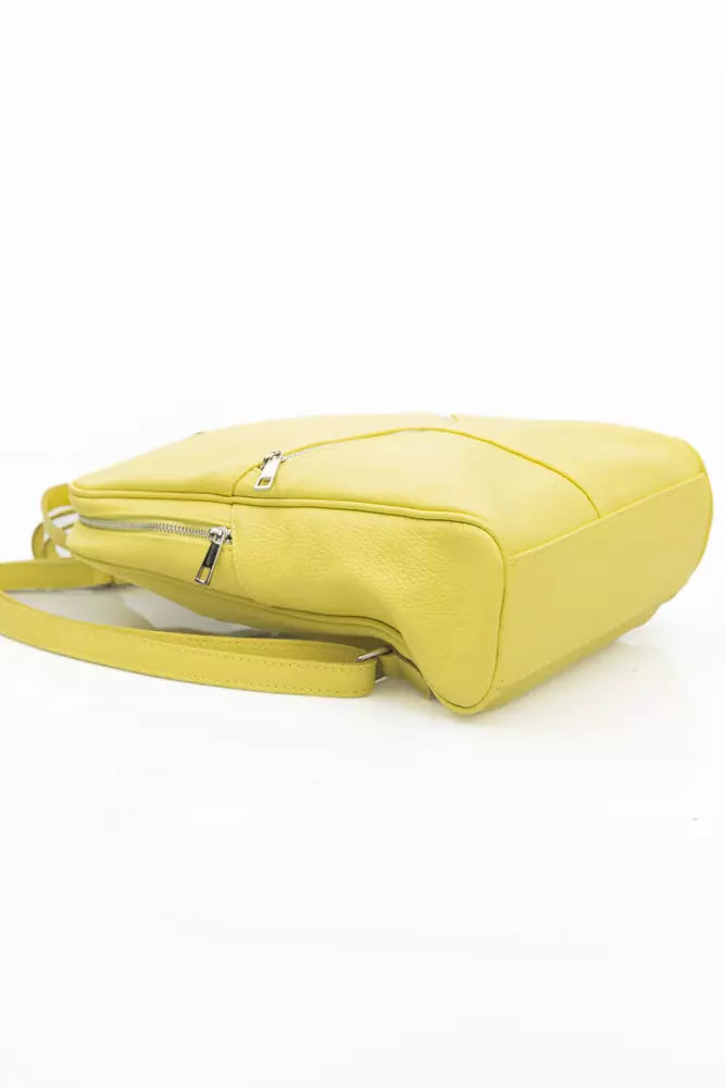  - Sunshine Yellow Leather Backpack