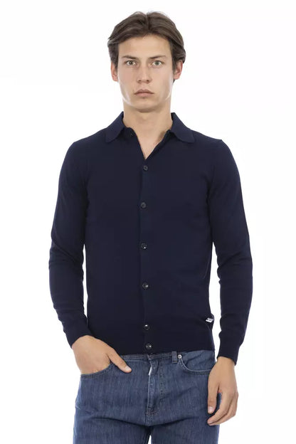  - Blue Cotton Men Shirt