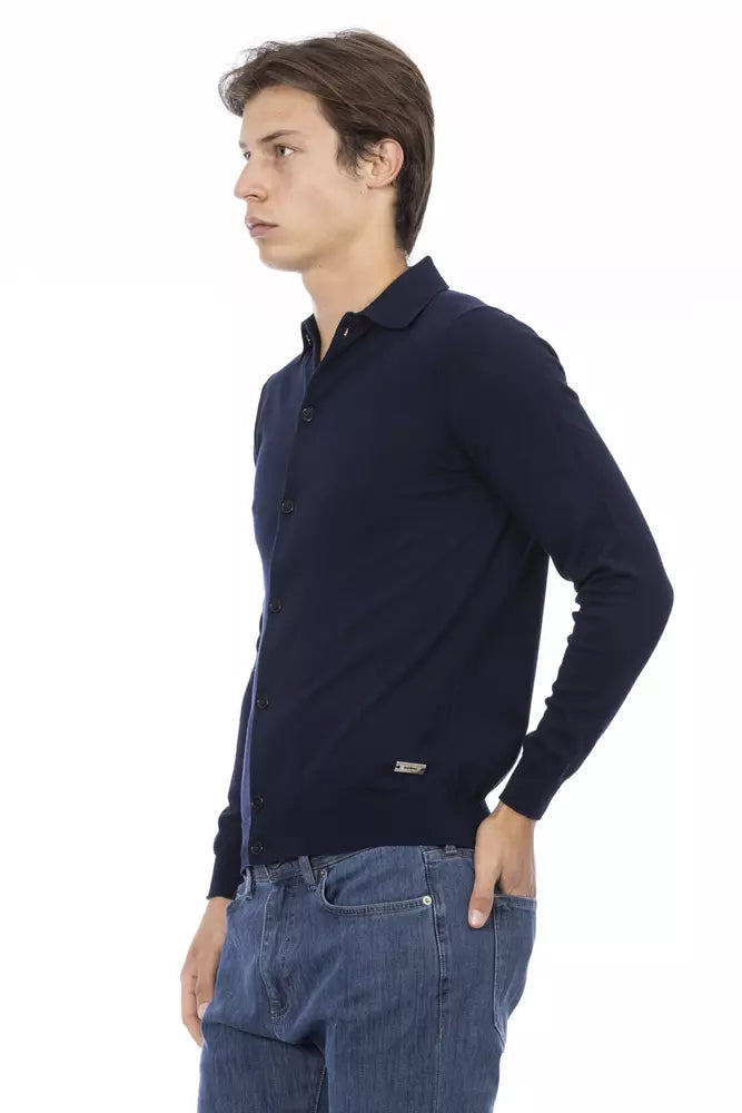  - Blue Cotton Men Shirt