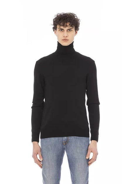  - Black Fabric Men Sweater