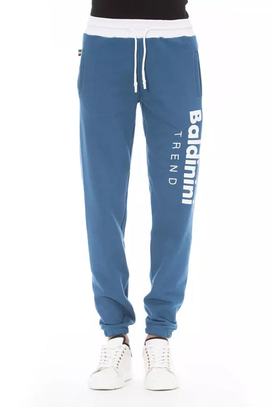  - Blue Cotton Men Pant