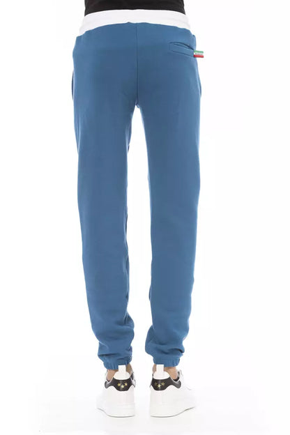  - Blue Cotton Men Pant