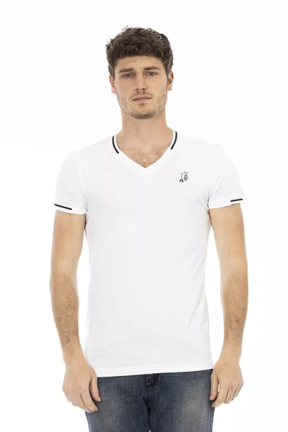  - White Cotton Men T-Shirt