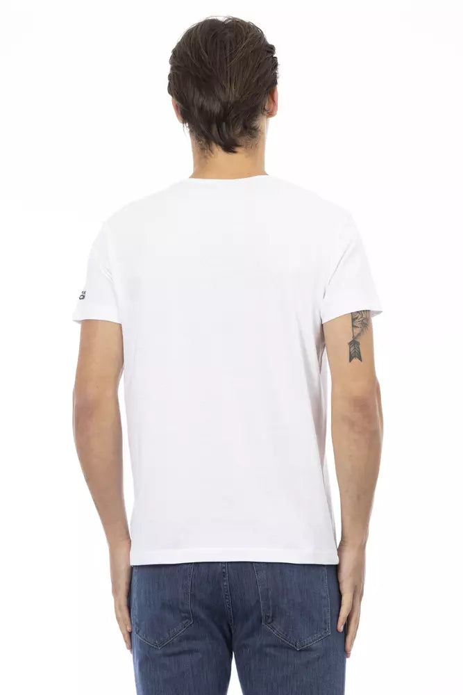  - White Cotton Men T-Shirt