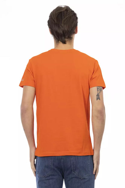  - Orange Cotton Men T-Shirt