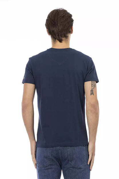  - Blue Cotton Men T-Shirt