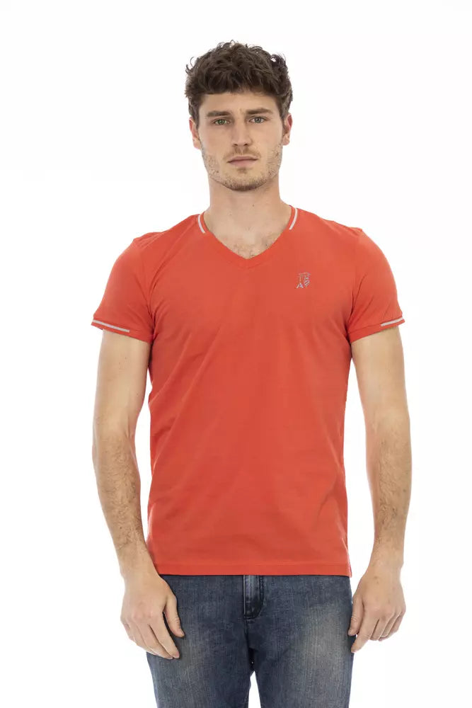  - Orange Cotton Men T-Shirt