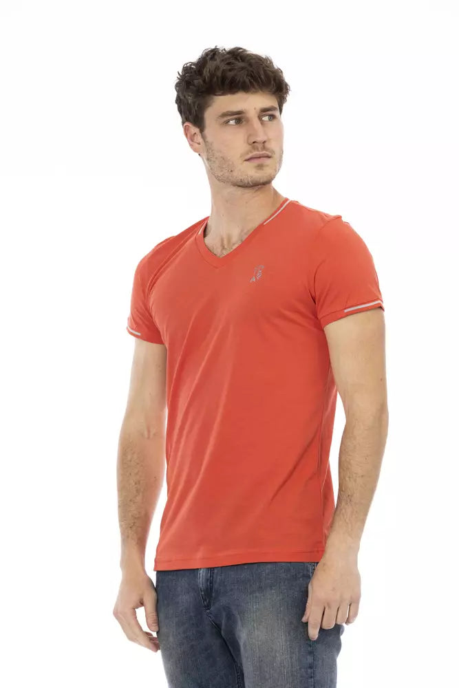  - Orange Cotton Men T-Shirt