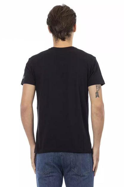  - Black Cotton Men T-Shirt