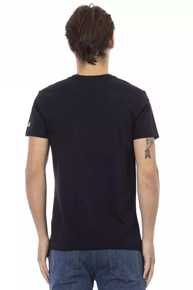  - Black Cotton Men's T-Shirt