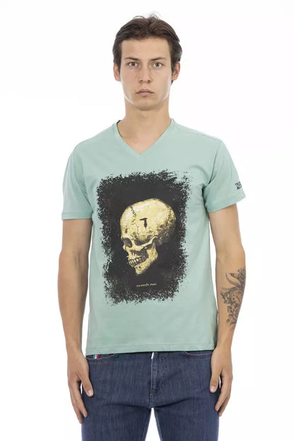  - Green Cotton Men T-Shirt