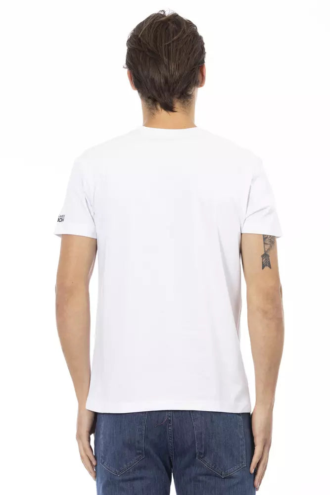  - White Cotton Men T-Shirt