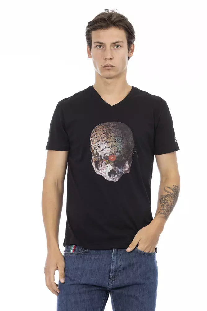  - Black Cotton Men T-Shirt