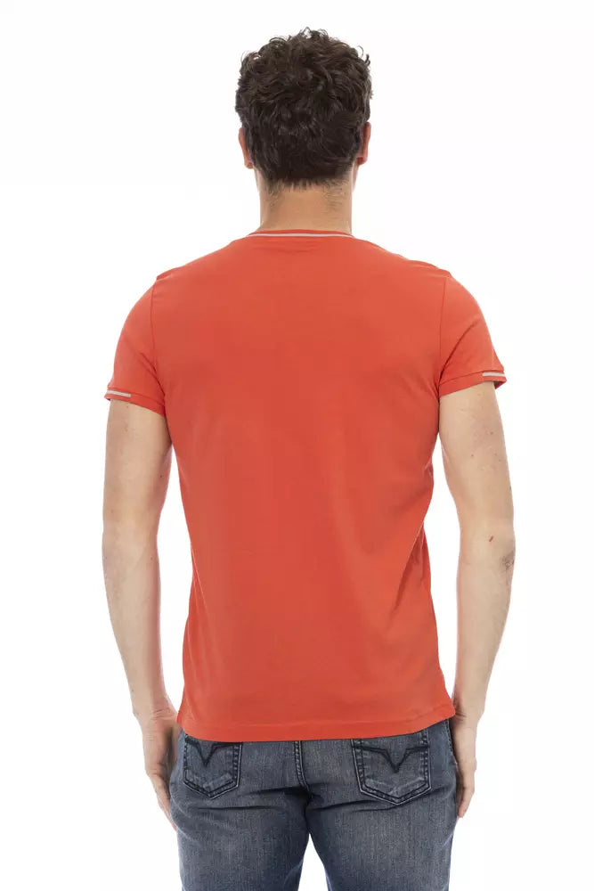  - Orange Cotton Men T-Shirt