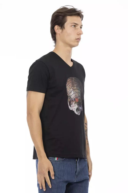  - Black Cotton Men T-Shirt