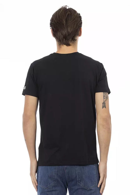  - Black Cotton Men T-Shirt