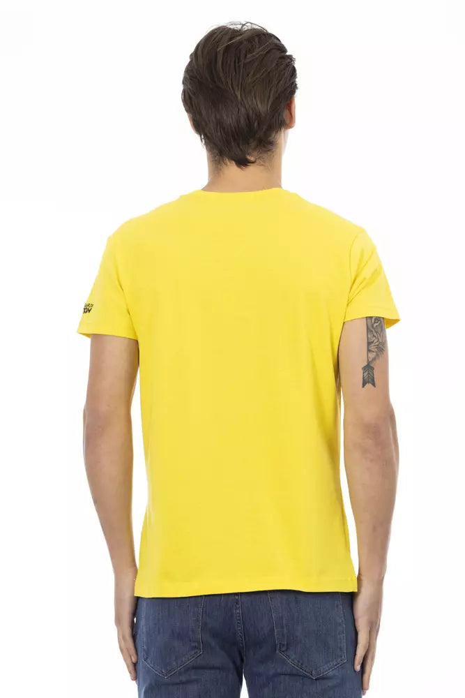  - Yellow Cotton Men T-Shirt