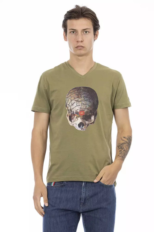 - Green Cotton Men T-Shirt