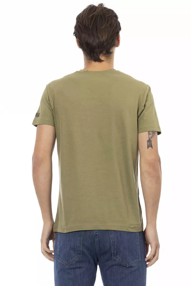  - Green Cotton Men T-Shirt