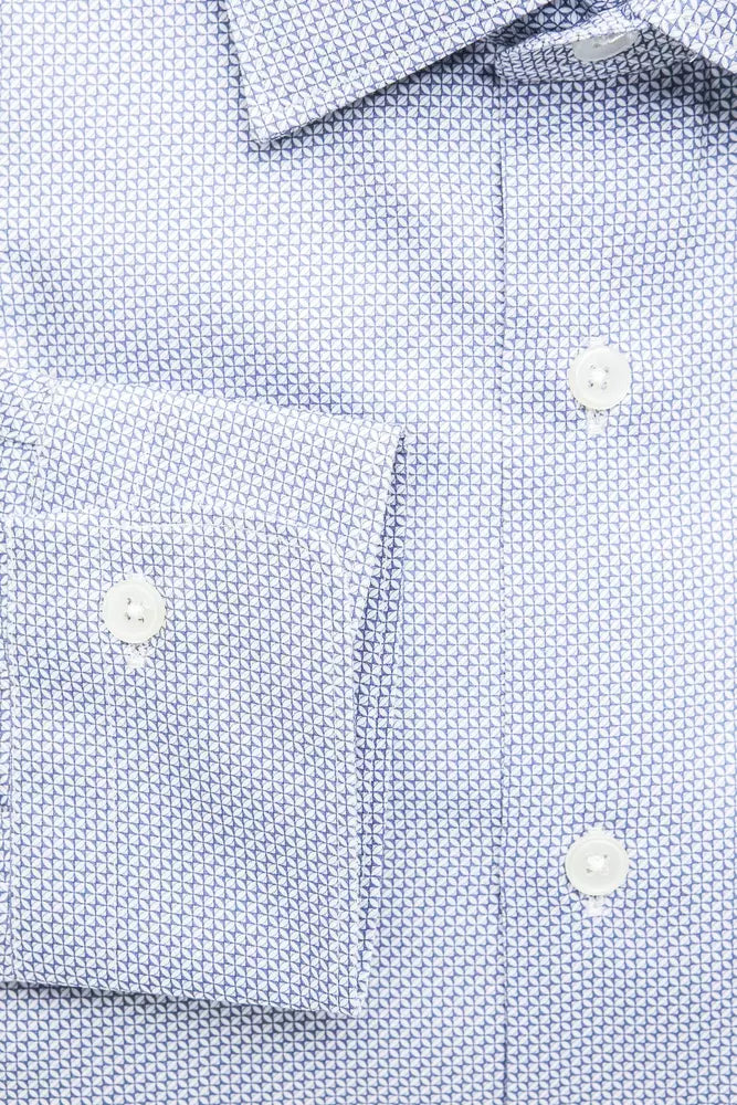  - Light Blue Cotton Men Shirt