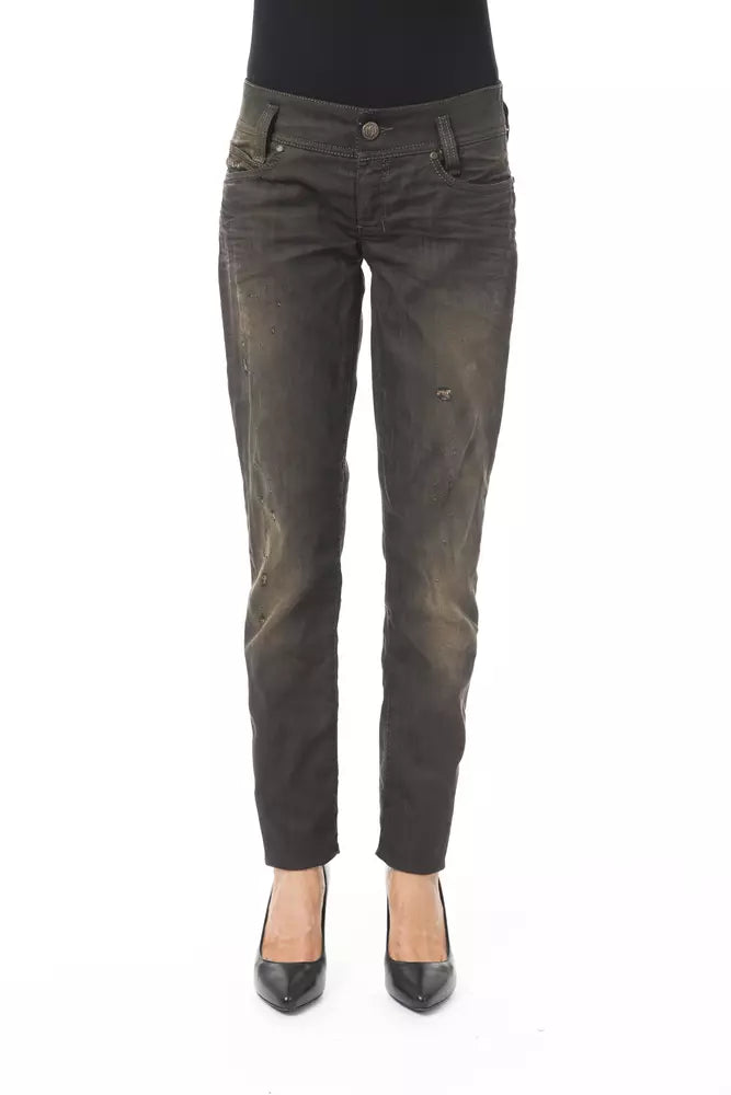  - Black Cotton Women Jeans