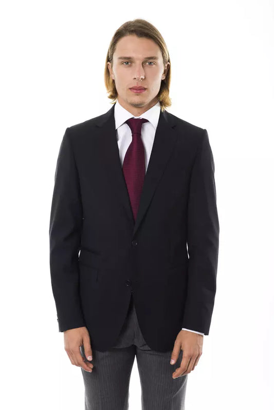 - Black Wool Mens Blazer