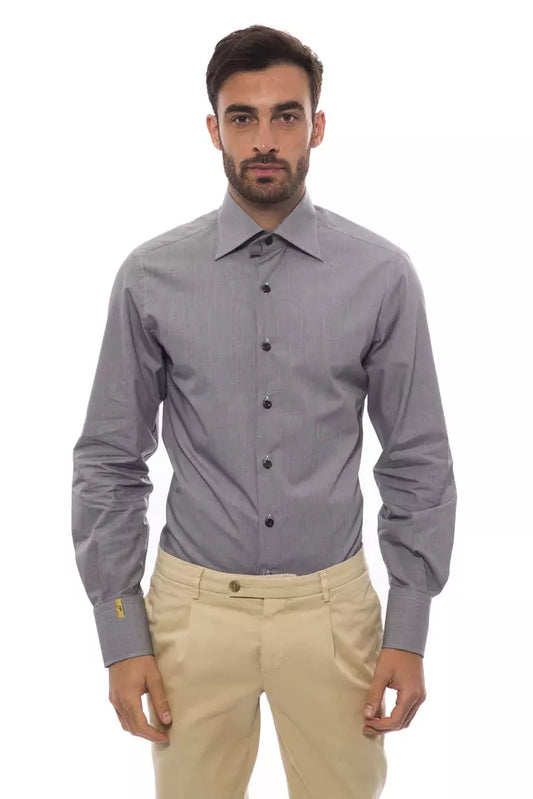  - Black Cotton Men Shirt