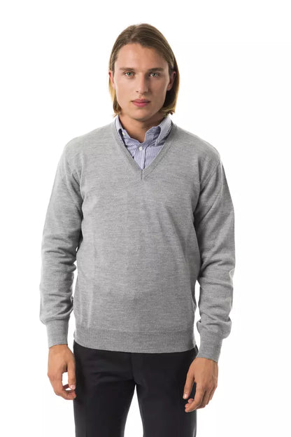  - Gray Wool Men Sweater