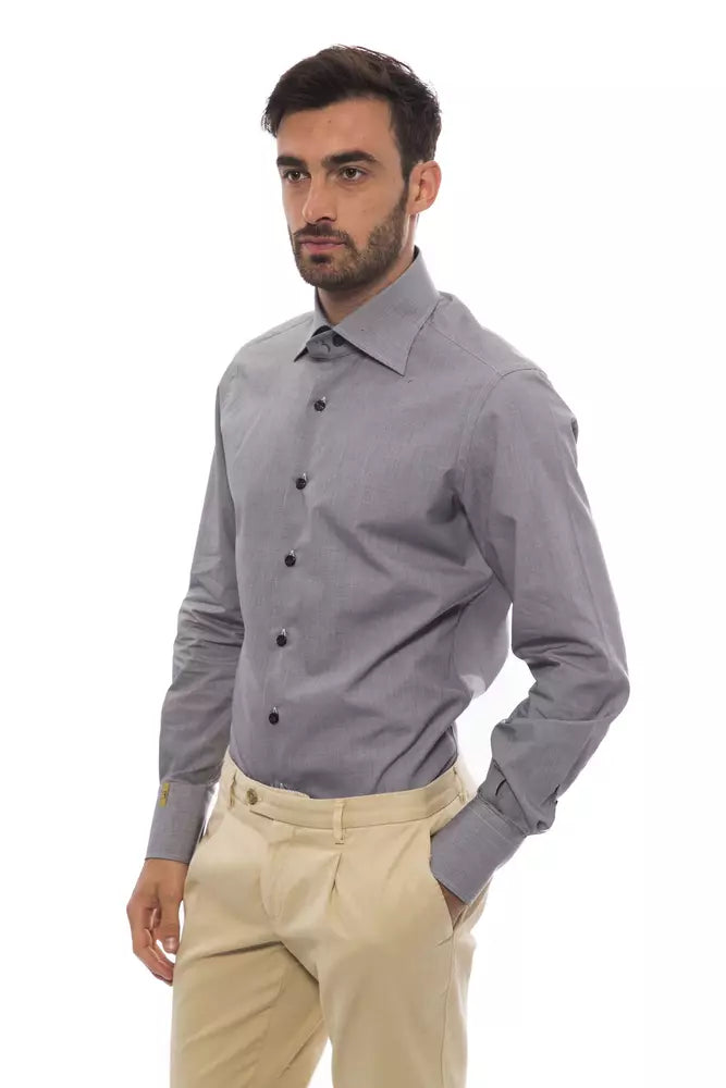  - Black Cotton Men Shirt