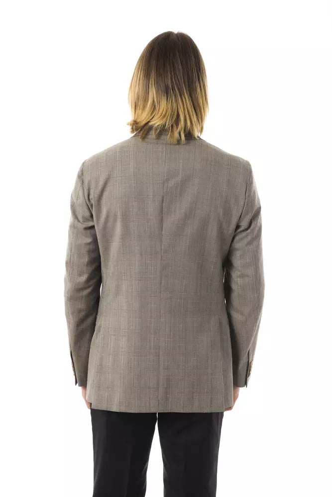  - Gray Wool Men Blazer