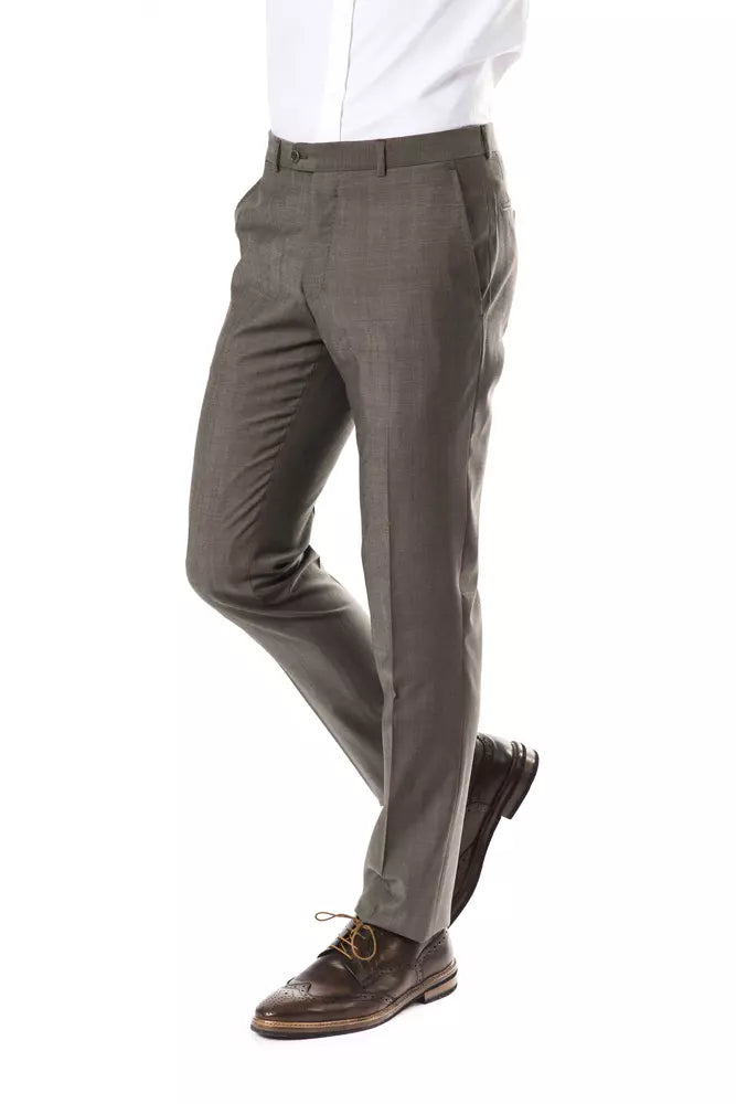  - Gray Woolen Men Pant