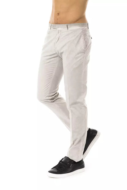  - Gray Cotton Men Pant