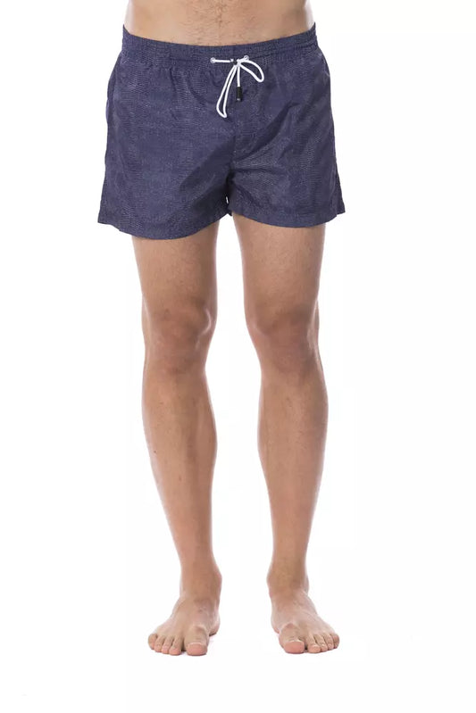  - Blue Polyester Men Swimwear