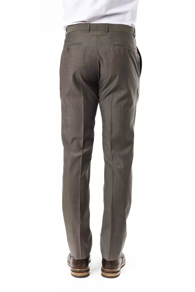  - Gray Woolen Men Pant