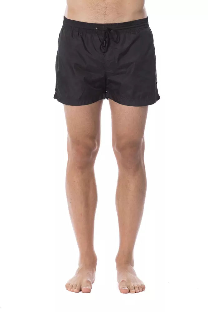  - Black Polyester Men Swimwear