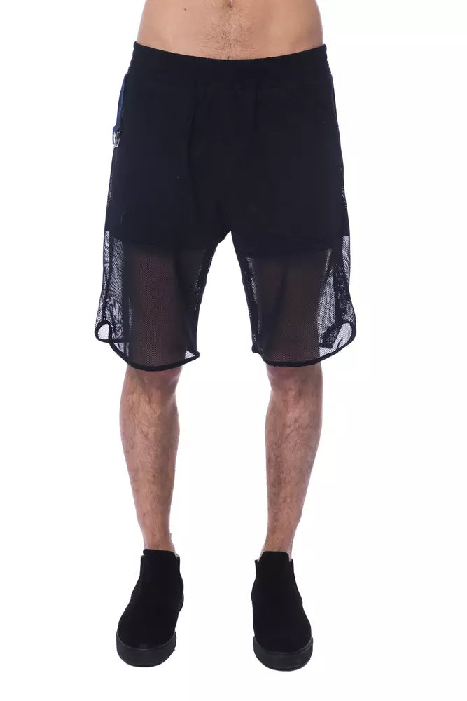  - Black Polyester Men Short