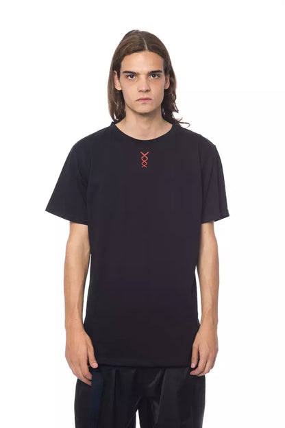  - Black Cotton Men T-Shirt