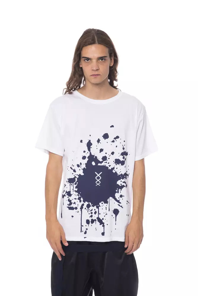  - White Cotton Men T-Shirt