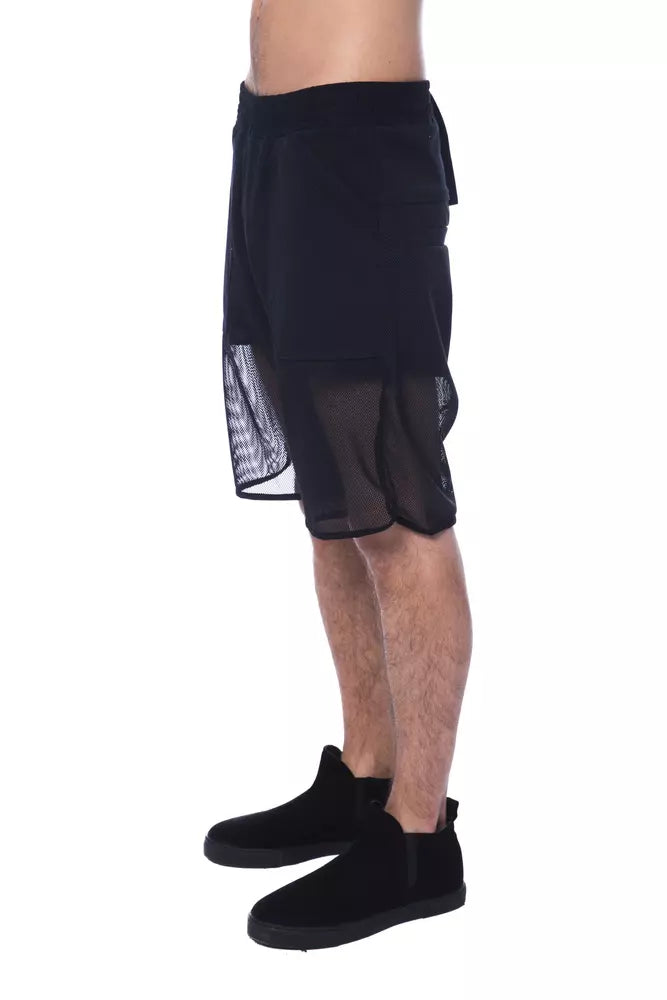  - Black Polyester Men Short