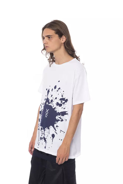  - White Cotton Men T-Shirt